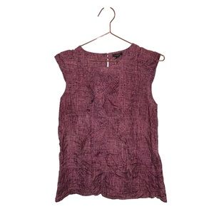 Ann Taylor Ruffle Silk sleeveless blouse Blouse size small